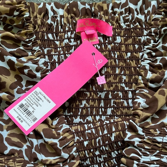 Lilly Pulitzer Brown Leopard Print Top - Picture 2 of 4